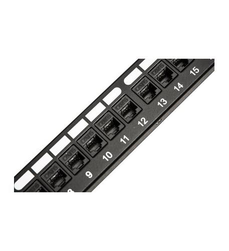 PATCH PANEL,CAT 6, FEED-THRU 24-P,1RMS