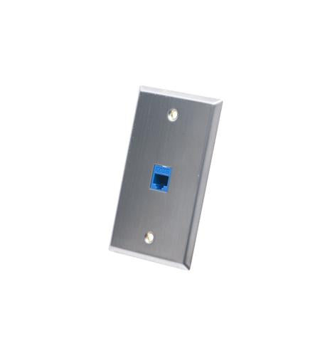FACEPLATE, STAINLESS STEEL,1-GANG,1-PORT