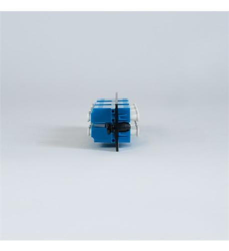 ADAPTER PANEL, 6 QUAD LC, 24F, BLUE, SM