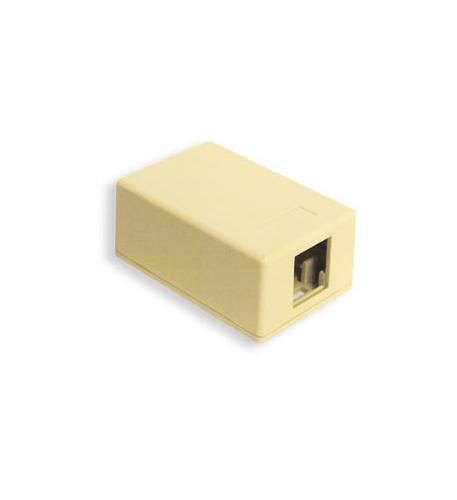 SURFACE MOUNT BOX, 1-PORT, IVORY