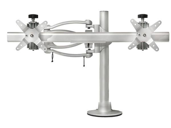 200 SERIES DUAL MONITOR ARM, SILVER, 16 POLE
