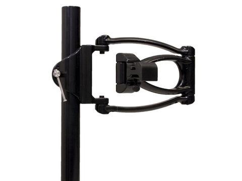 SINGLE ARTICULATING MONITOR ARM W/POLE CLAMP, BLACK