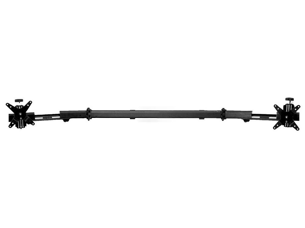 28 HEAVY DUTY CROSSBAR W/POLE CLAMP & TELESCOPING WINGS, BLACK