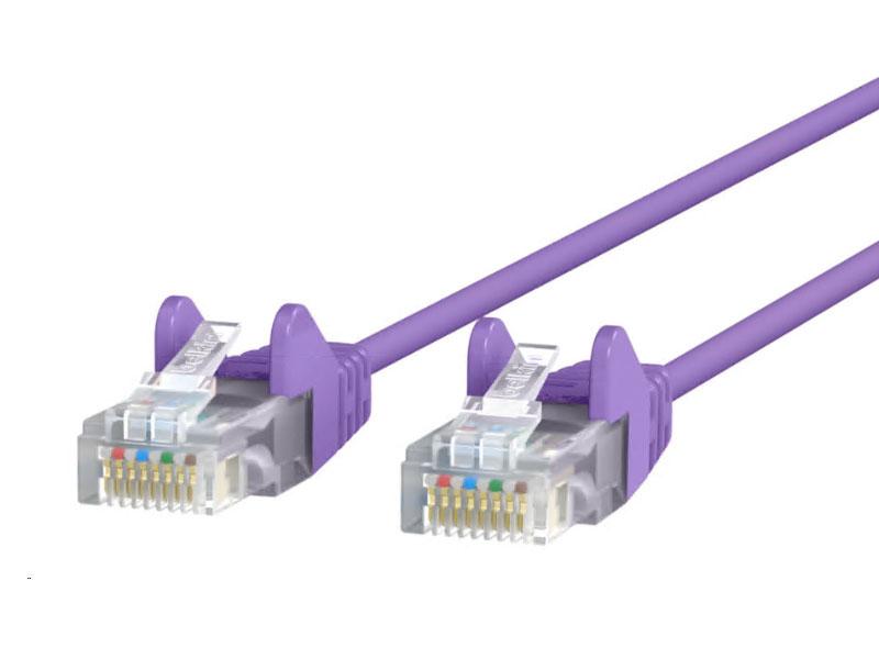 BELKIN CAT6 SLIM 28AWG CABLE-PURPLE-14FT