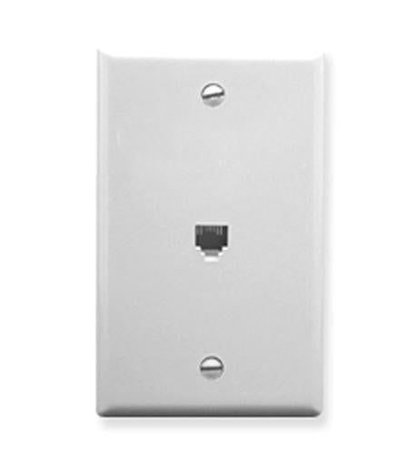 WALL PLATE, VOICE 6P6C, WHITE