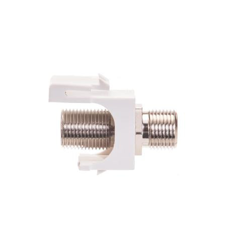 MODULE, F-TYPE NICKEL PLATED 25 PK WHITE