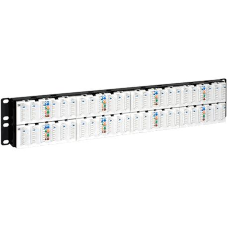 PATCH PANEL, CAT 6A, 48-PORT, 2 RMS