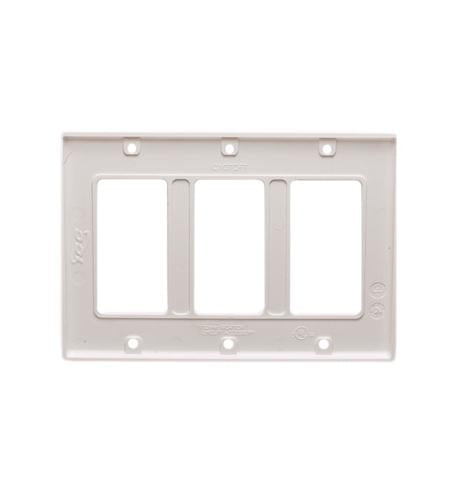 FACEPLATE, DECOREX, 3-GANG, WHITE
