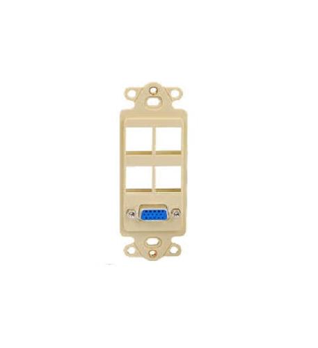 INSERT, DECOREX, 4 PORT, RGB/VGA, IVORY