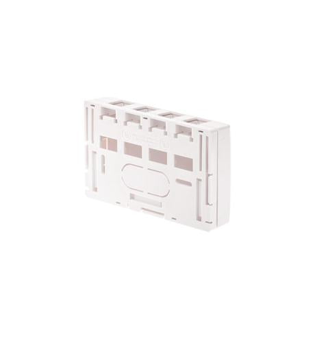 SURFACE MOUNT BOX, ELITE, 4-PORT, WHITE