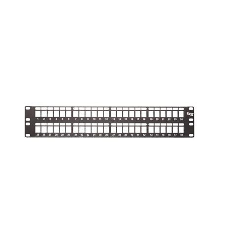 PATCH PANEL, BLANK, HD, 48-PORT, 2 RMS