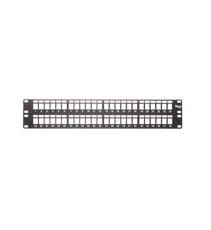 PATCH PANEL, BLANK, HD, 48-PORT, 2 RMS