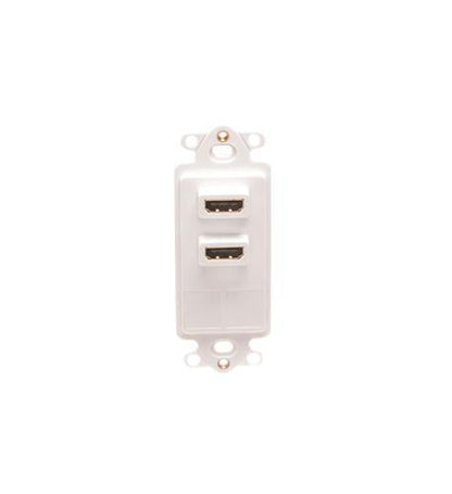 INSERT, DECOREX, 2-PORT, DUAL HDMI, WH