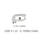 1.2m USB-C content sharing cable