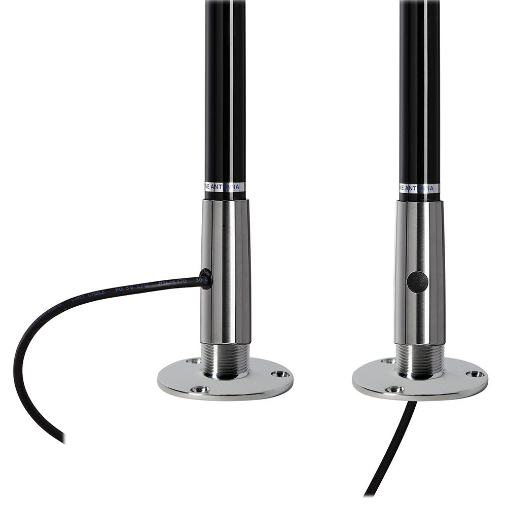 Scout 4' Black VHF Antenna 3dB Stainless Steel Ferule w/5M RG-58 Includes PL-259 [PF AN NVHF00045T]