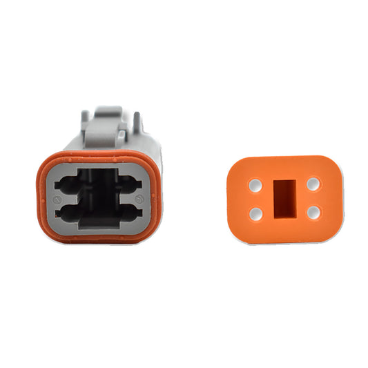 Bluewater 4 Position Female Deutsch Connector w/Wedge Lock [DT06-4S]