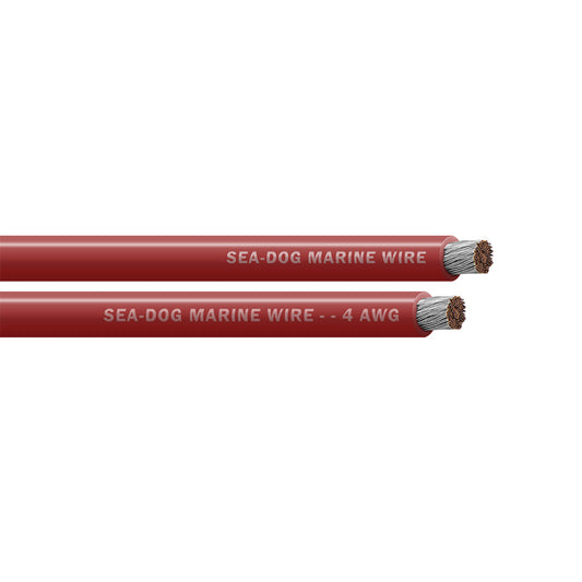 Sea-Dog 4 AWG Red Battery Cable - 25' [8004020]