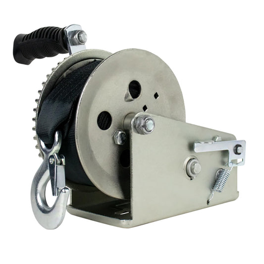 Powerwinch Utility Series Winch 2,000lb, 2 Speed, 6" Crank Arm - Zinc [21500-W-2000-6-Z-R]