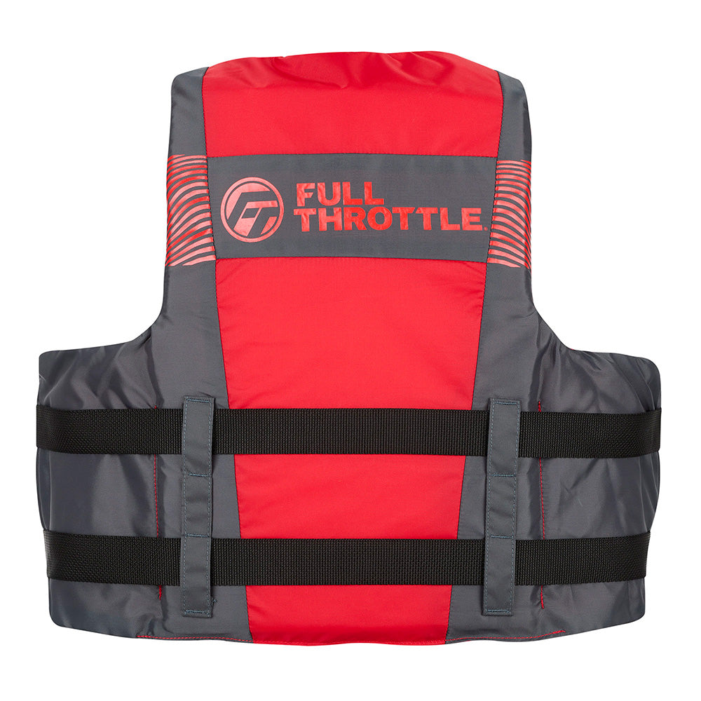 Full Throttle Adult Nylon Life Jacket - 4X/7X - Red/Black [112200-100-110-26]