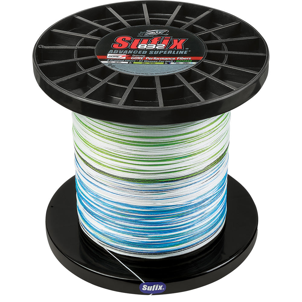 Sufix 832 Advanced Superline Bulk Metered 3500yds, 80lb, White - Neon Lime - Blue [660-480GHLCC]