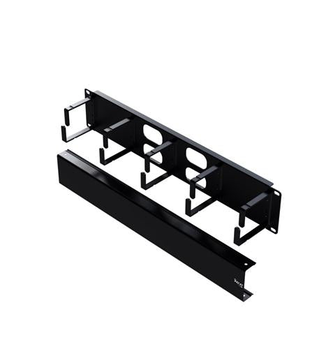 PANEL CABLE MGMT METAL RING AND COVER 2U