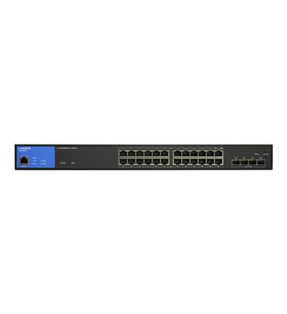 24-PORT MANAGED GE POE+ SWITCH 4 10G SFP