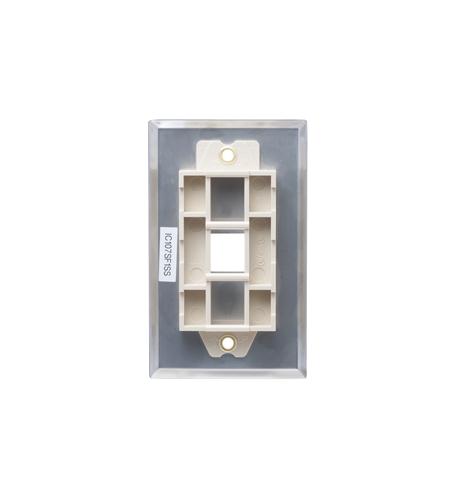 FACEPLATE, STAINLESS STEEL,1-GANG,1-PORT