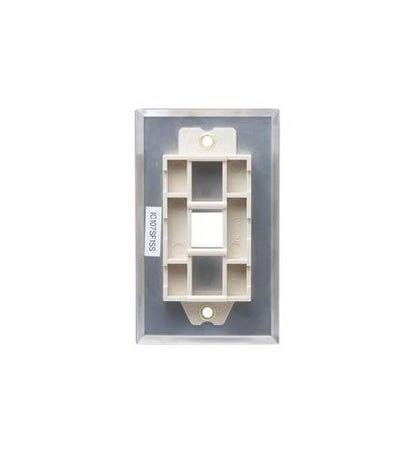 FACEPLATE, STAINLESS STEEL,1-GANG,1-PORT
