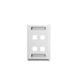 FACEPLATE, ID, 1-GANG, 4-PORT, WHITE