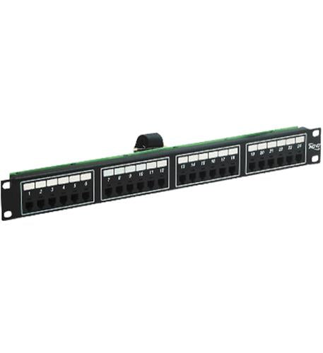 PATCH PANEL,F/TELCO,6P2C,24-PORT,1RM