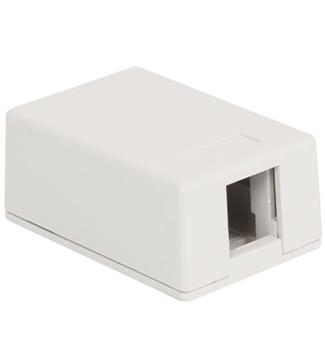 SURFACE MOUNT BOX, 1-PORT, WHITE