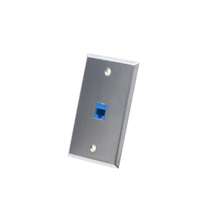 FACEPLATE, STAINLESS STEEL,1-GANG,1-PORT