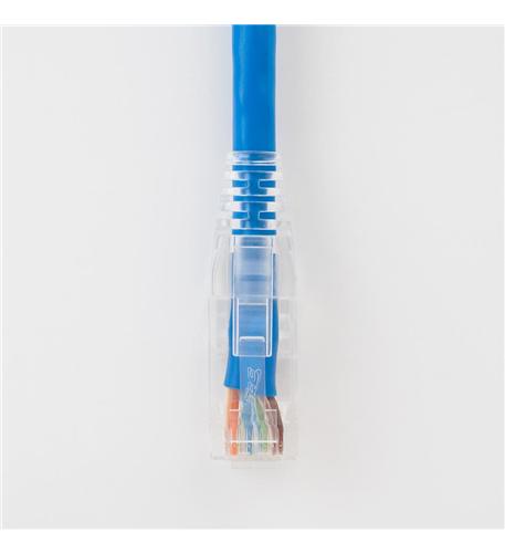 PATCH CORD, CAT6, CLEAR BOOT, 5' BLUE