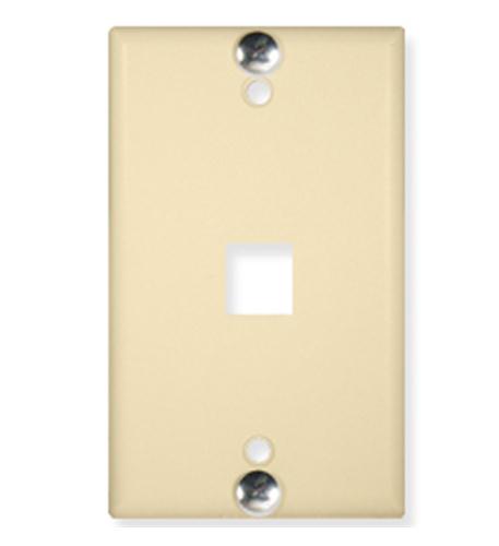 WALL PLATE, PHONE, FLUSH, 1-PORT, IVORY