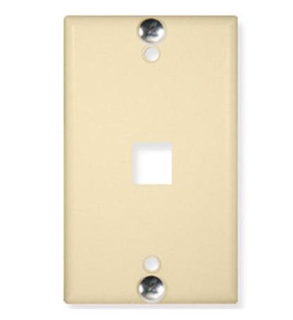 WALL PLATE, PHONE, FLUSH, 1-PORT, IVORY