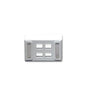 FACEPLATE, FURNITURE, UNIV, 4-PORT WHITE