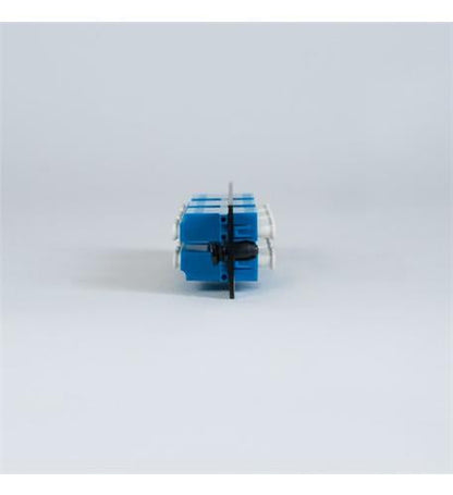 ADAPTER PANEL, 6 QUAD LC, 24F, BLUE, SM