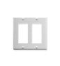 FACEPLATE, DECOREX, 2-GANG, WHITE