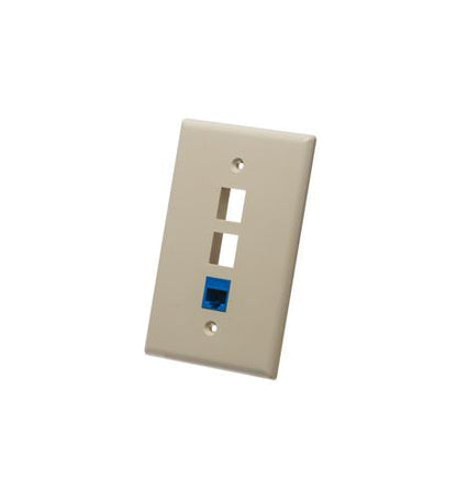 FACEPLATE, OVERSIZED, 3-PORT, IVORY