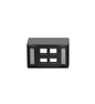 FACEPLATE, FURNITURE, UNIV, 4-PORT BLACK