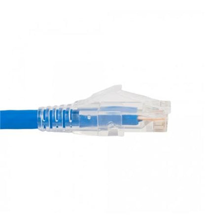 PATCH CORD, CAT5e, CLEAR BOOT, 10' BLUE