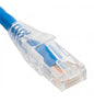 PATCH CORD, CAT5e, CLEAR BOOT, 7' BLUE