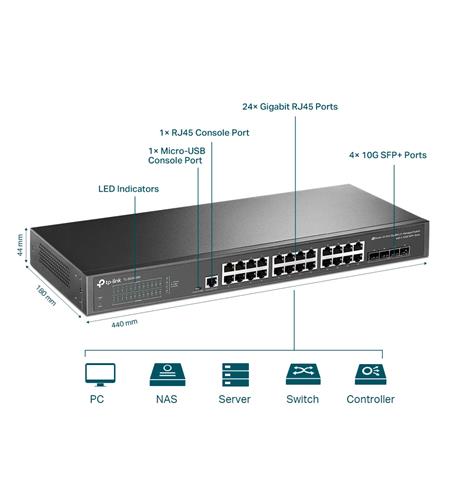 JetStream 24-Port Gb L2plus Managed
