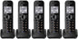 Panasonic KX-TGA950B DECT 6.0 Cordless Handset 2-Line Landline Expansion Handset for KX-TGF950 Series– 5-Pack