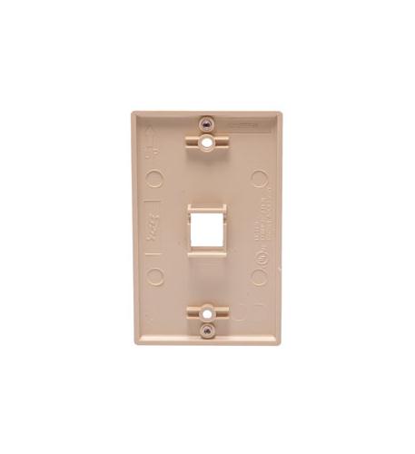 WALL PLATE, PHONE, FLUSH, 1-PORT, IVORY