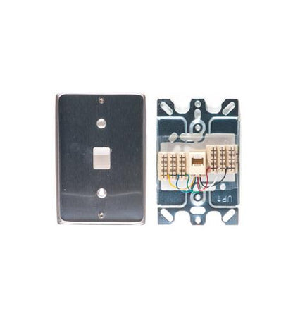 Wall Plate IDC 6P6C STAINLESS STEEL