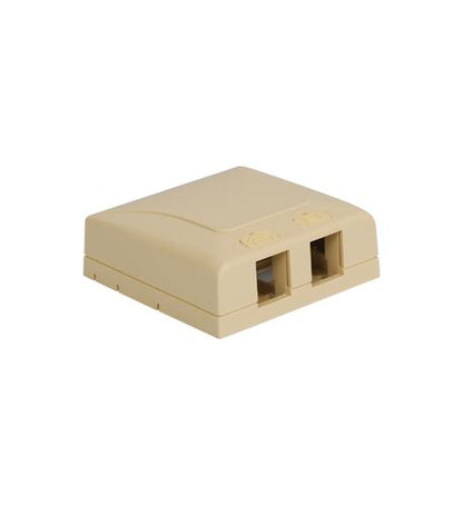 SURFACE MOUNT BOX, ELITE, 2-PORT, IVORY