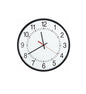 16in Rnd Wired Analog Clock, Black, Sur