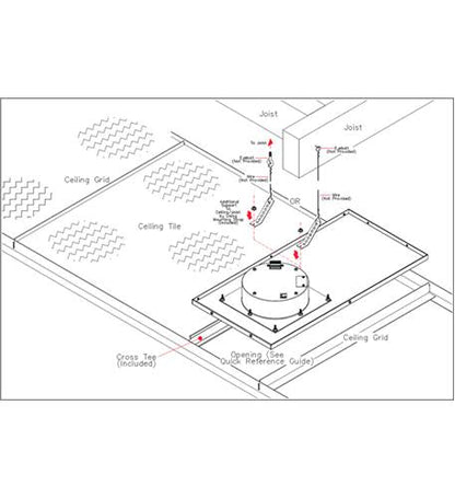 Ceiling Tile Drop-In Auxiliary Speaker