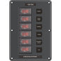 Blue Sea 4322 Circuit Breaker Switch Panel 6 Position - Gray [4322]